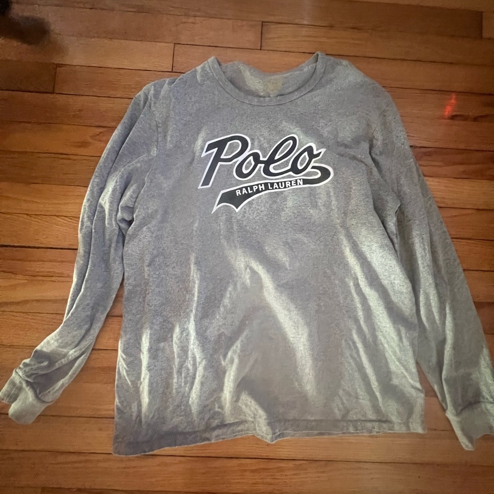 Polo by Ralph Lauren Heather Gray Long Sleeve Shirt - Picture 2 of 3